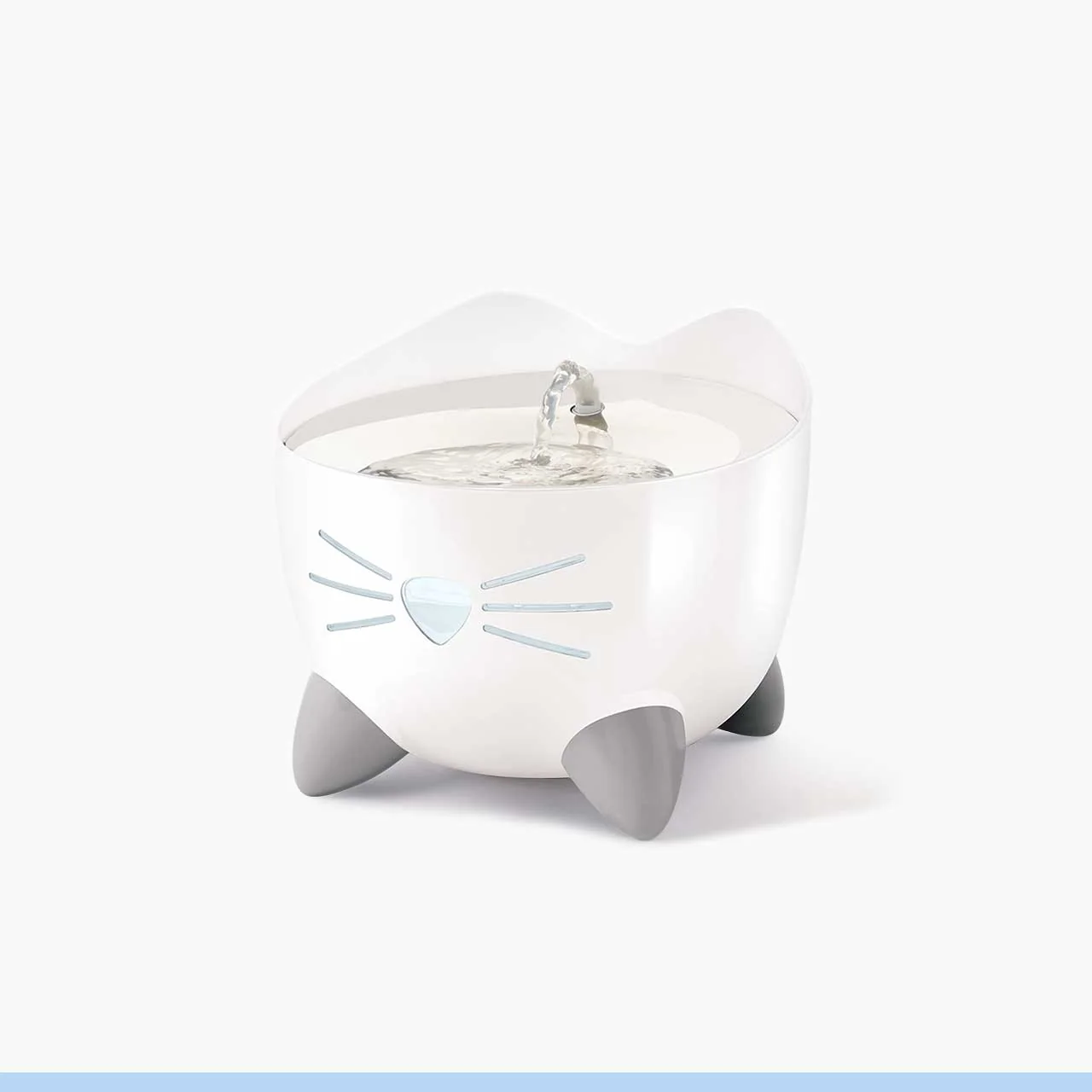 Catit PIXI Fountain with Stainless Steel Top in the pictured configuration