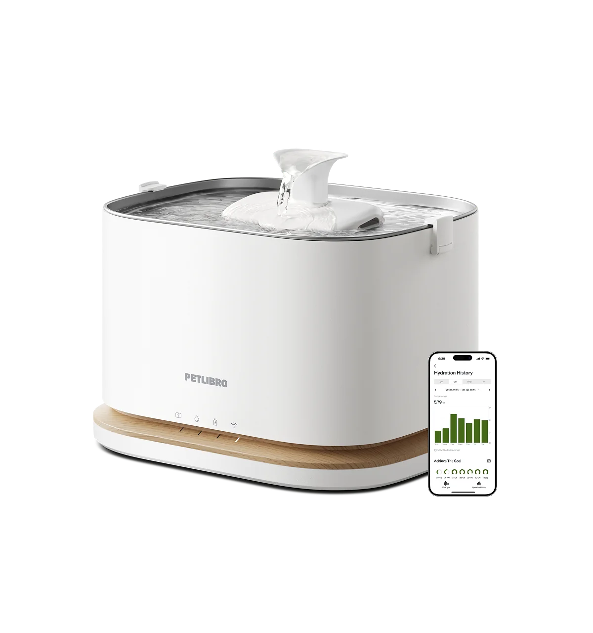 PETLIBRO Dockstream 2 Smart Cordless Fountain in the pictured configuration